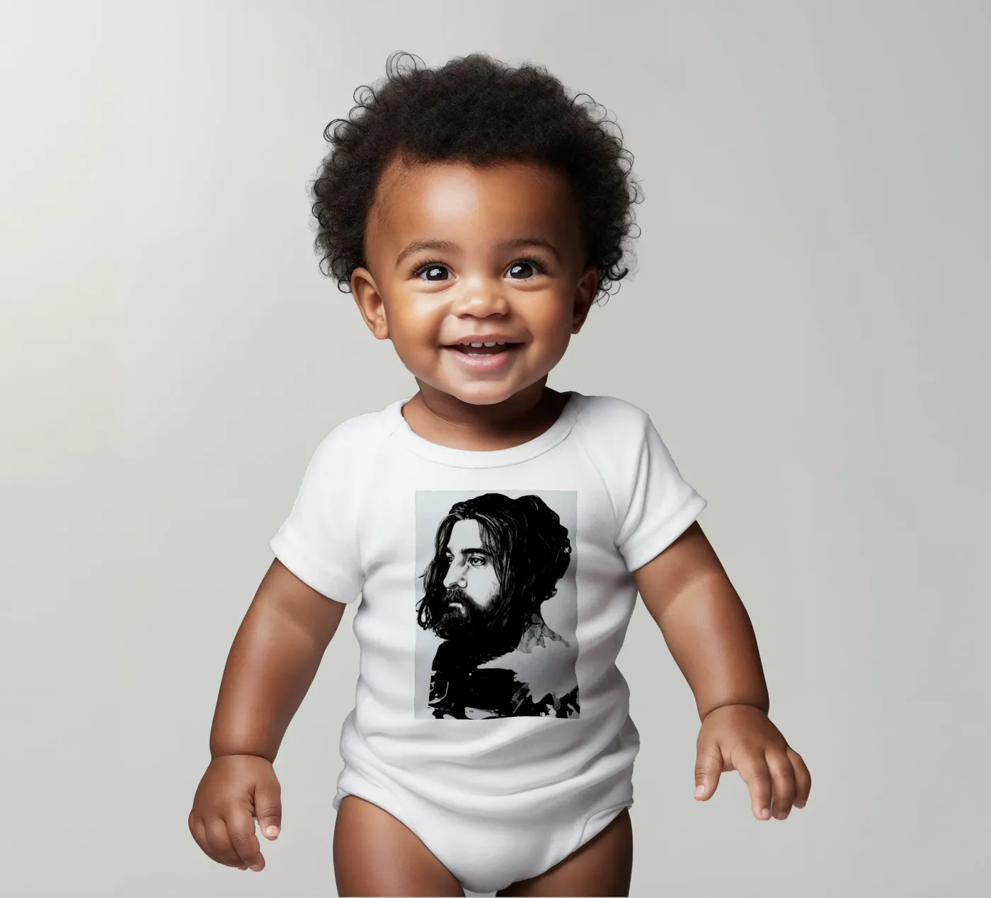 Beard babyrompertje korte mouwen van Agnes KR Patience