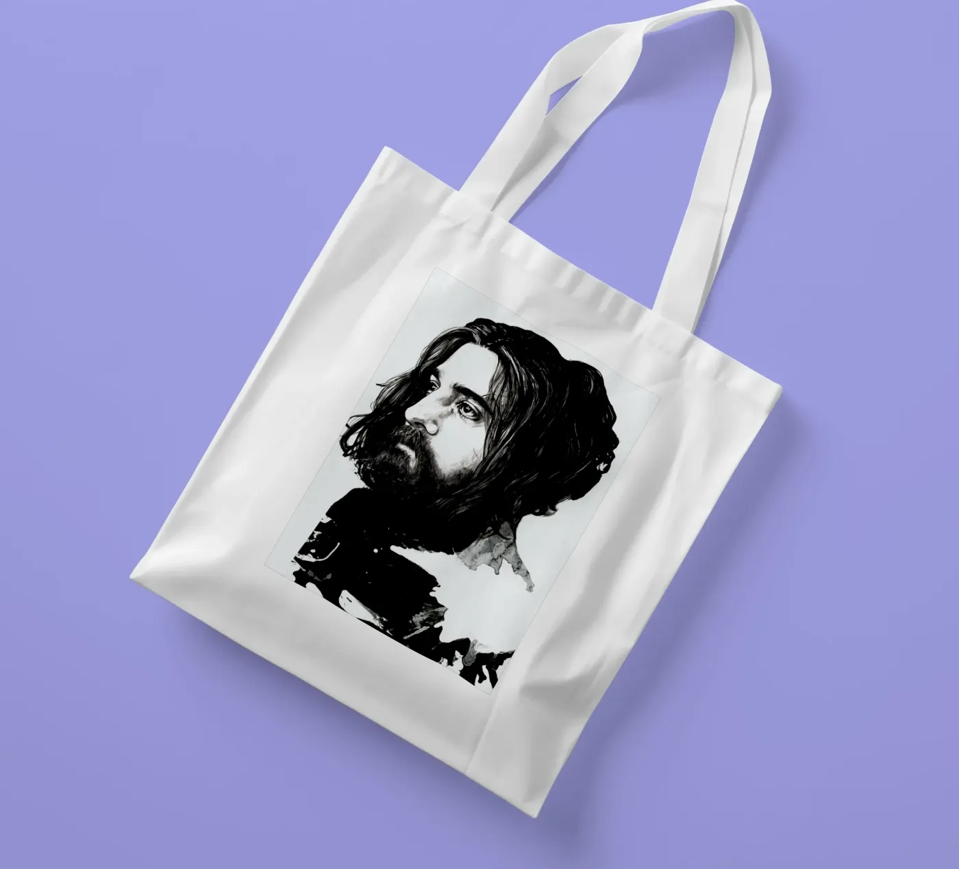 Beard tote bag by Agnes KR Patience