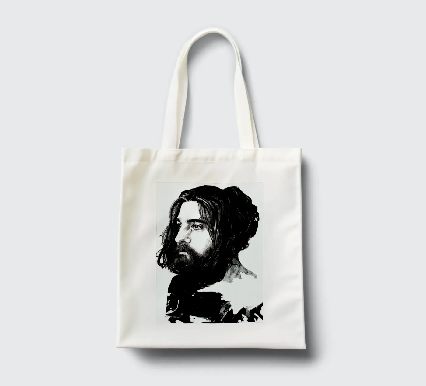 Beard tote bag by Agnes KR Patience