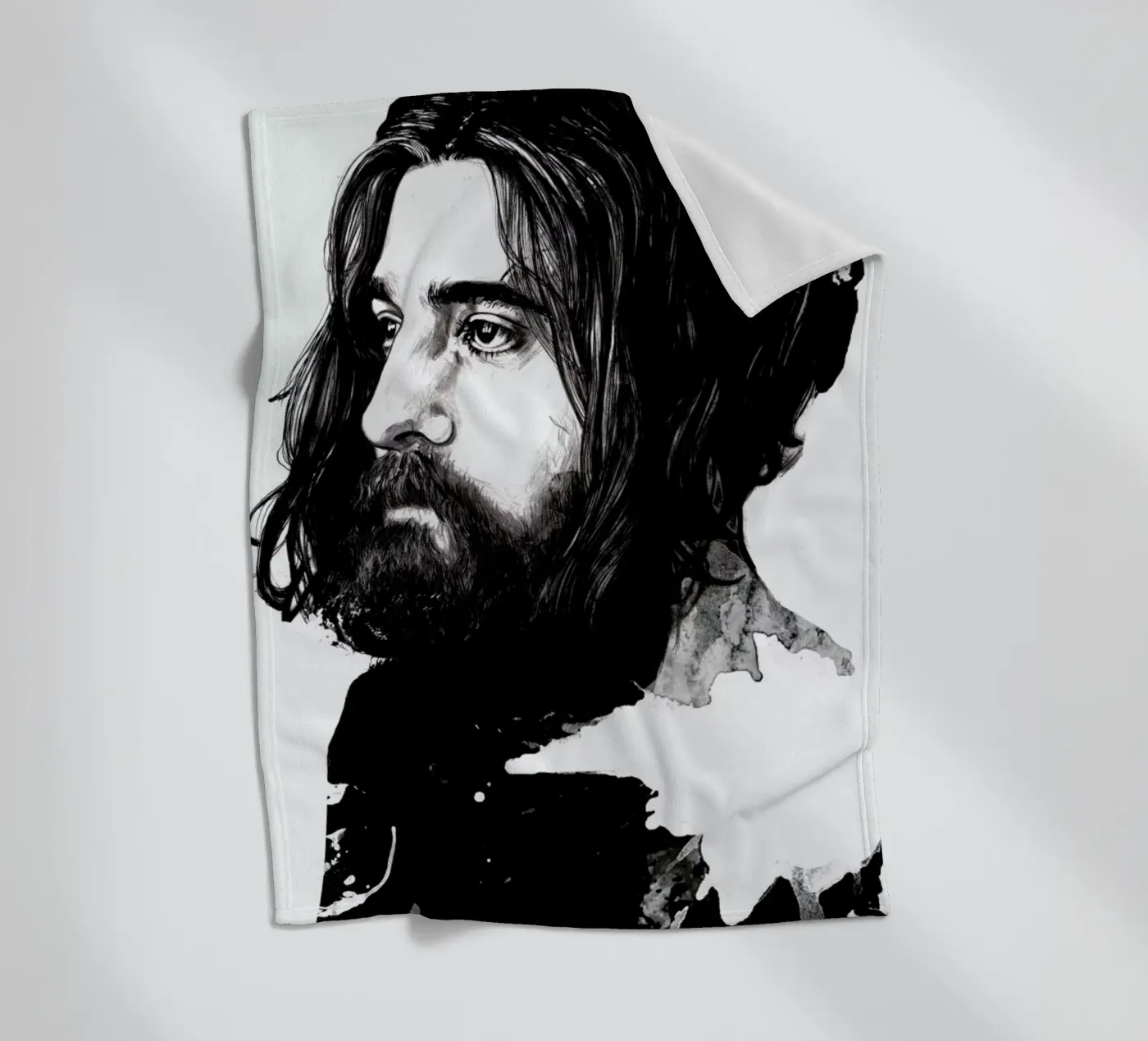 Beard fleece blanket by Agnes KR Patience