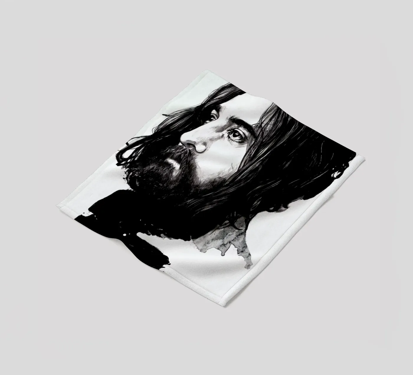 Beard fleece blanket by Agnes KR Patience