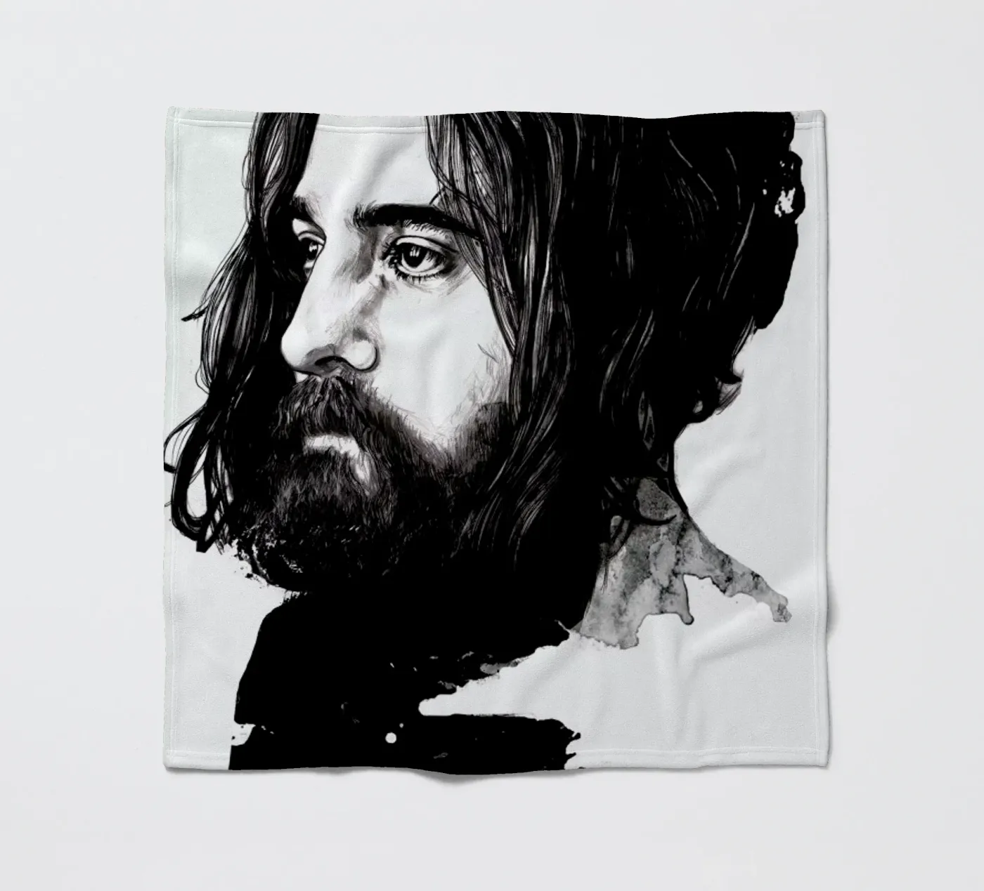 Beard fleece blanket by Agnes KR Patience