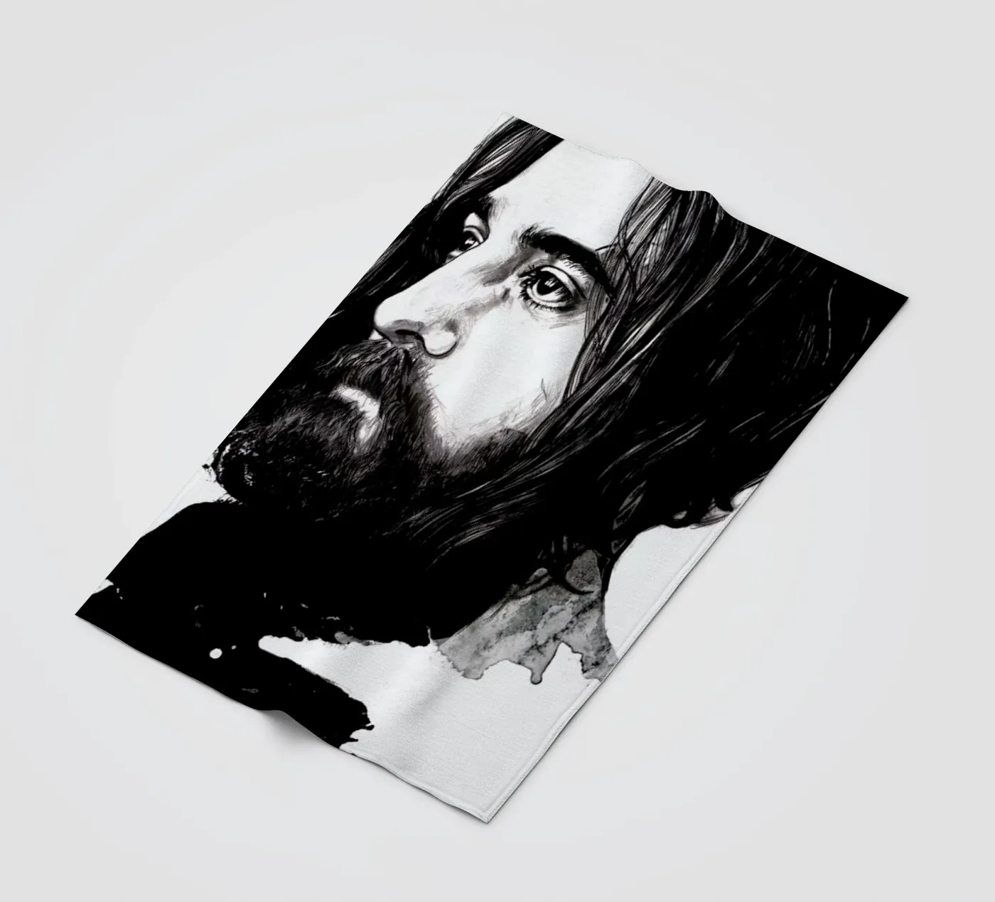 Beard fleece blanket by Agnes KR Patience