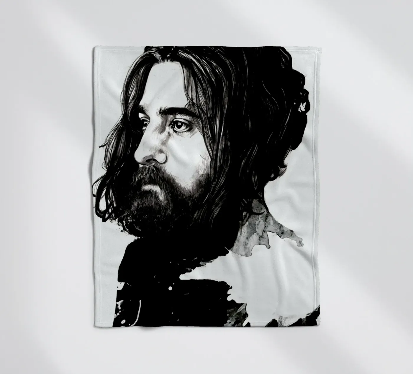 Beard fleece blanket by Agnes KR Patience