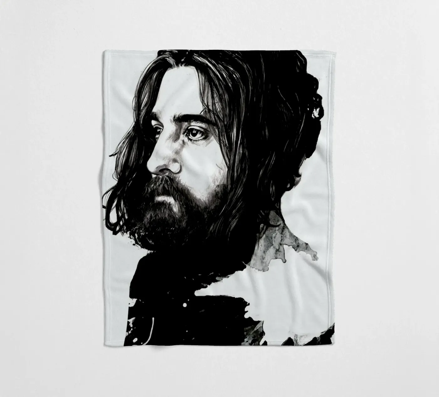Beard fleece blanket by Agnes KR Patience