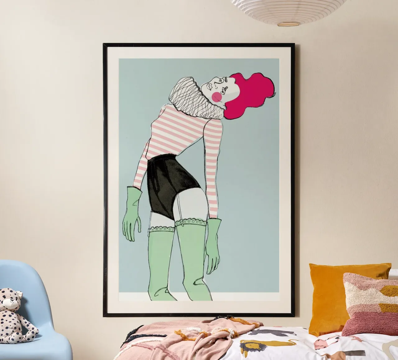 Nessie Pepper poster con telaio in alluminio da Agnes KR Patience