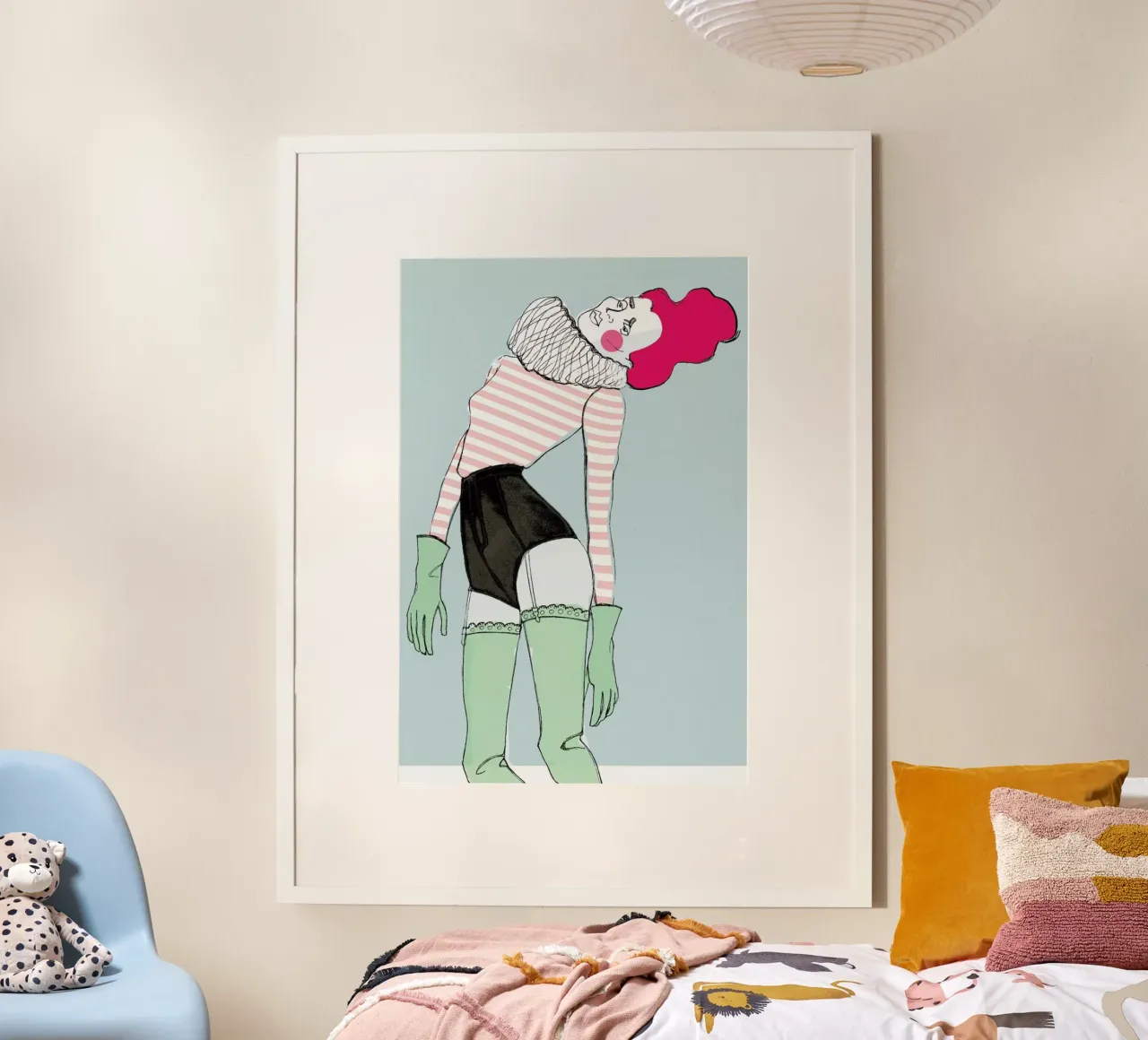 Nessie Pepper poster con telaio in alluminio da Agnes KR Patience
