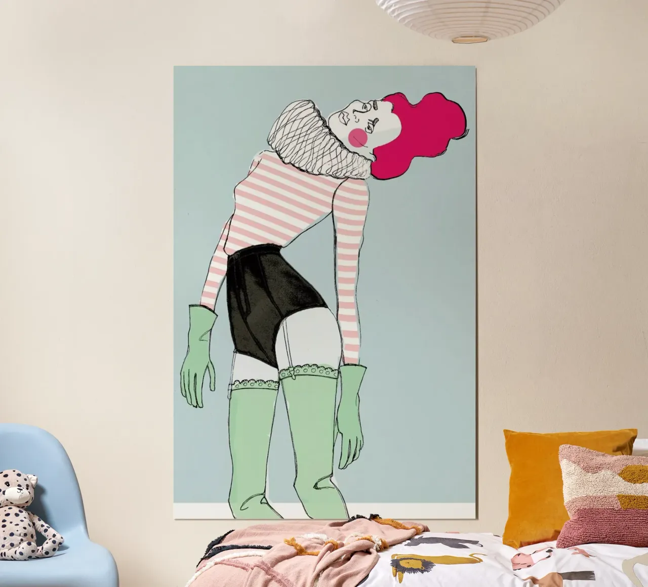 Nessie Pepper poster con telaio in alluminio da Agnes KR Patience