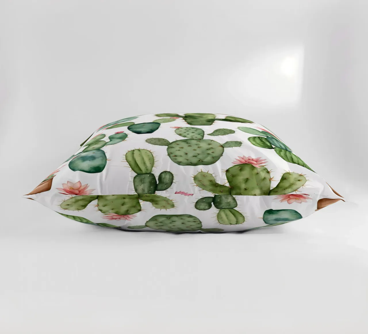 Delizia del deserto: Una collezione di cactus acquerellati cuscino da Artistic-shop