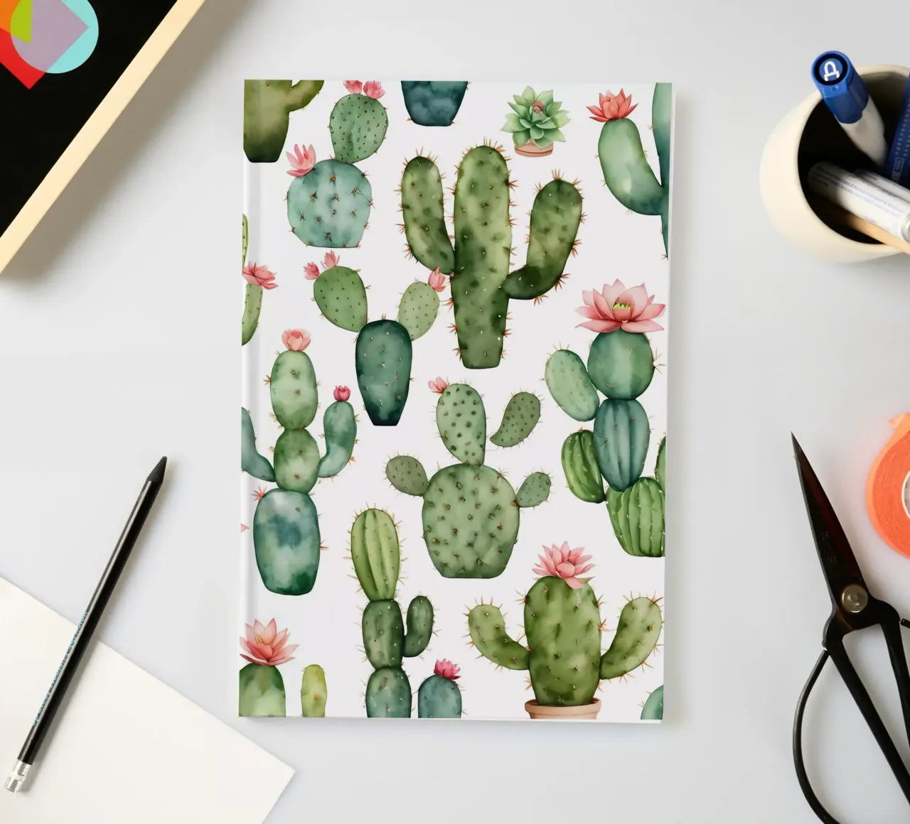 Desert Delight: A Watercolor Cactus Collection notebook by Artistic-shop