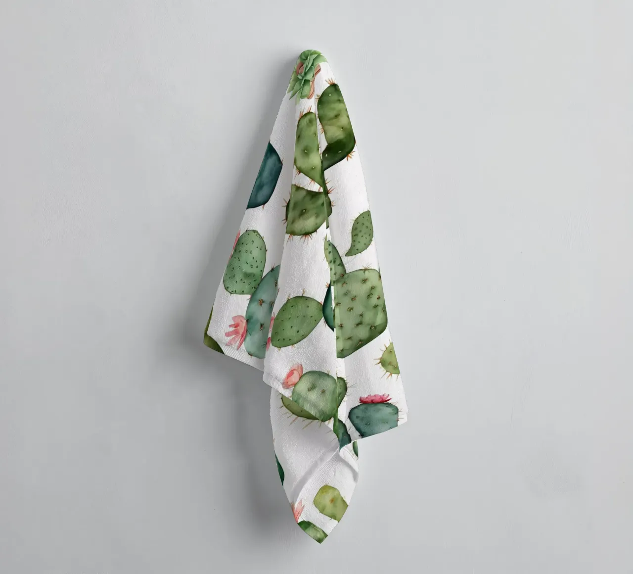 Délice du désert : Une collection d'aquarelles de cactus serviette de bain de Artistic-shop
