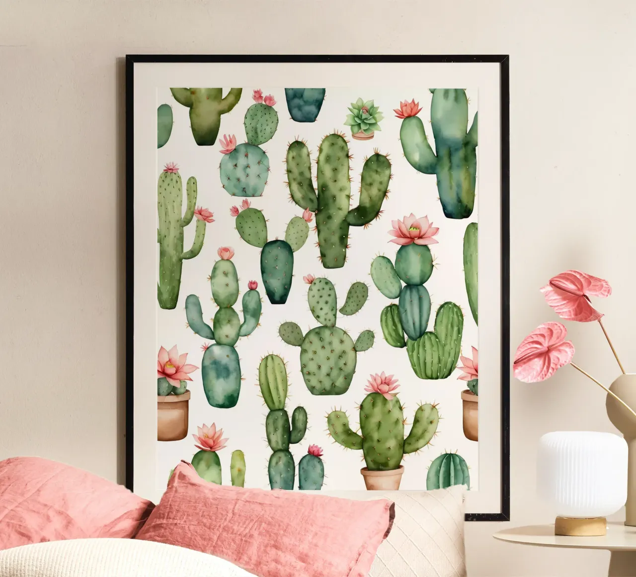 Delizia del deserto: Una collezione di cactus acquerellati carta hahnemühle da Artistic-shop