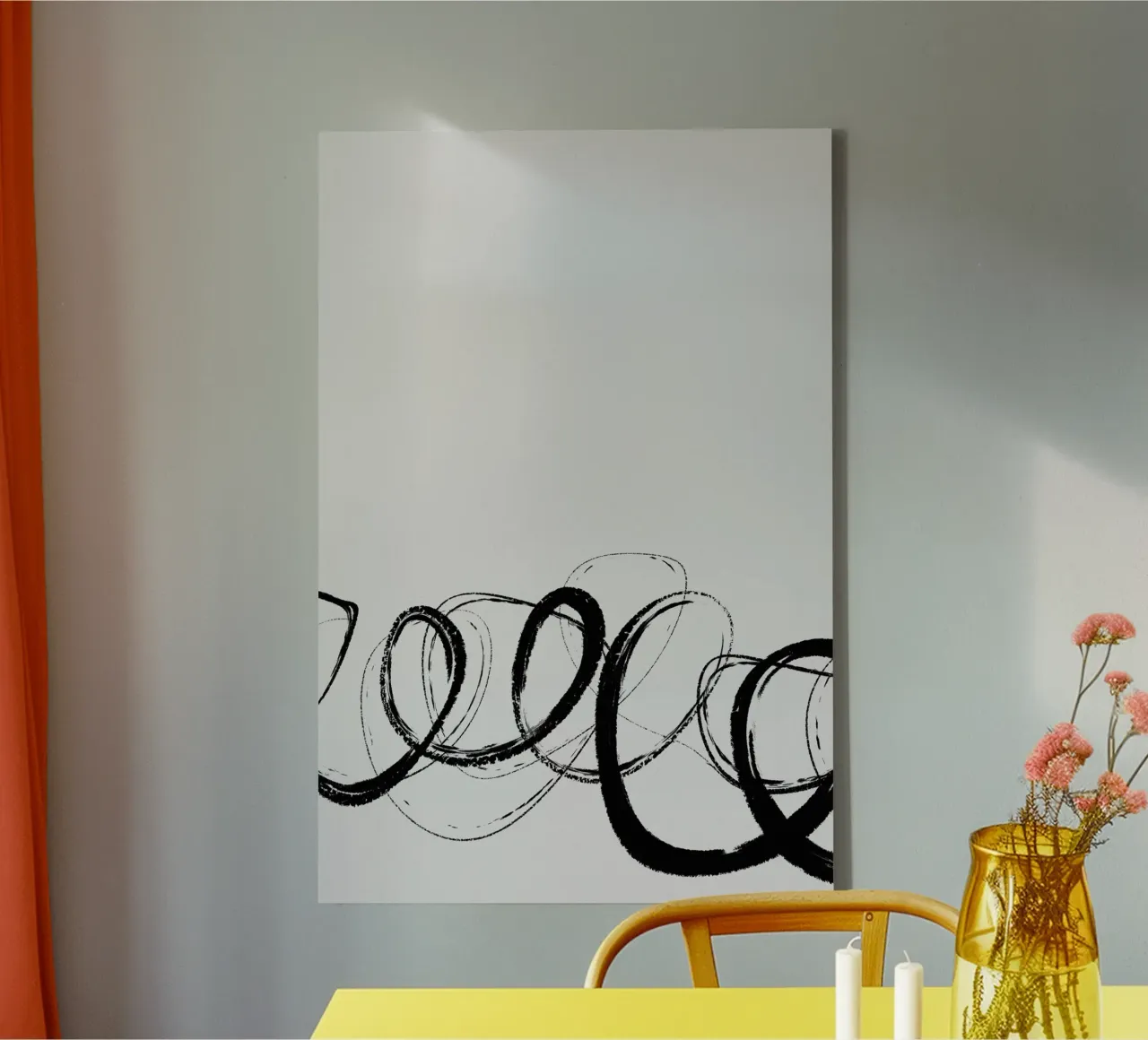 Wild Strokes No 4 canvas met Baklijst van treechild