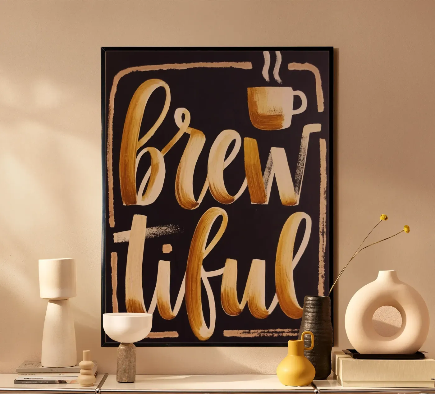 Brew-tiful | Coffee Typography poster by 20 Farben