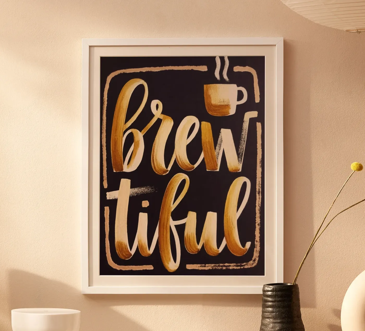 Brew-tiful | Coffee Typography poster by 20 Farben