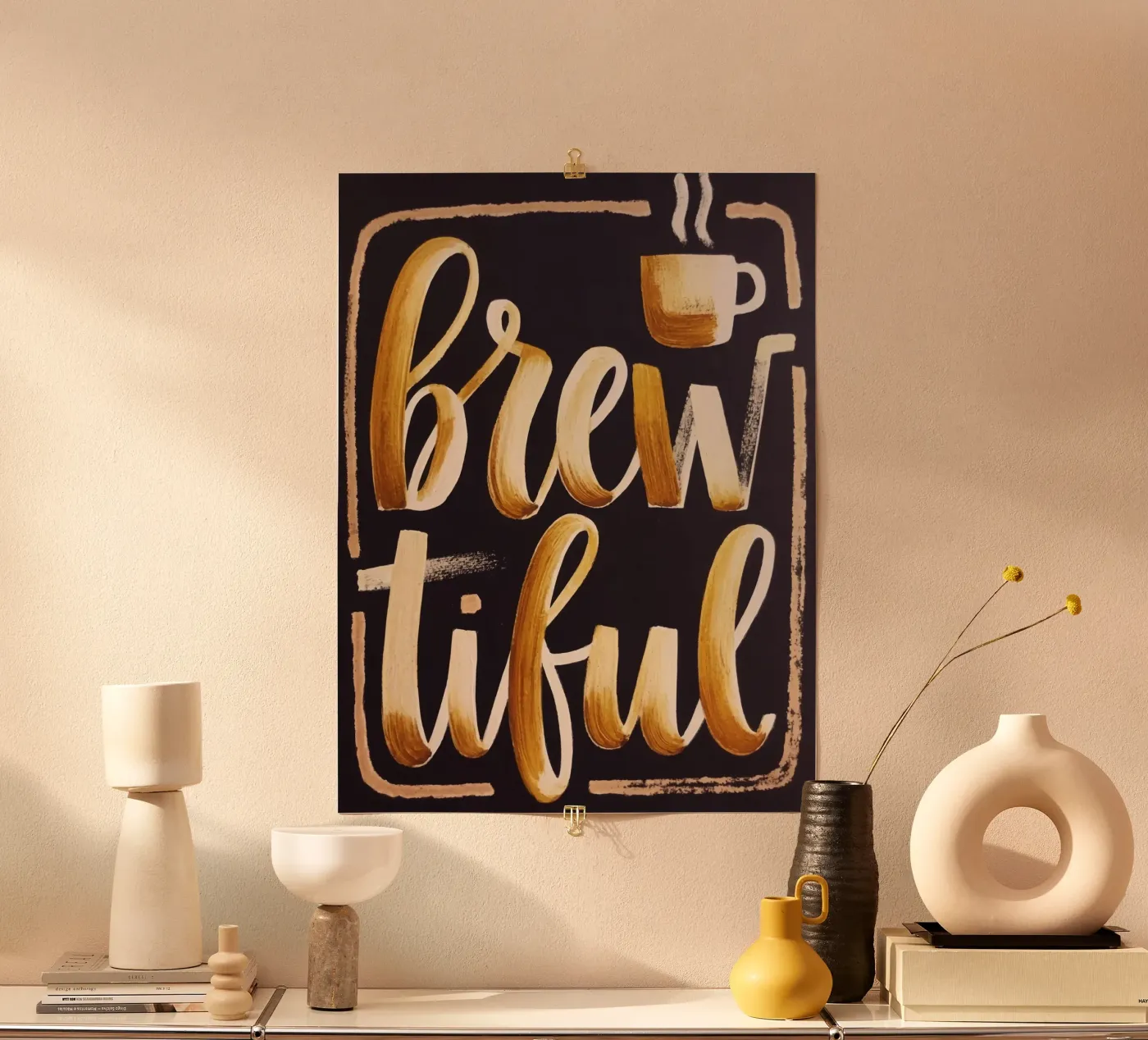 Brew-tiful | Coffee Typography poster by 20 Farben
