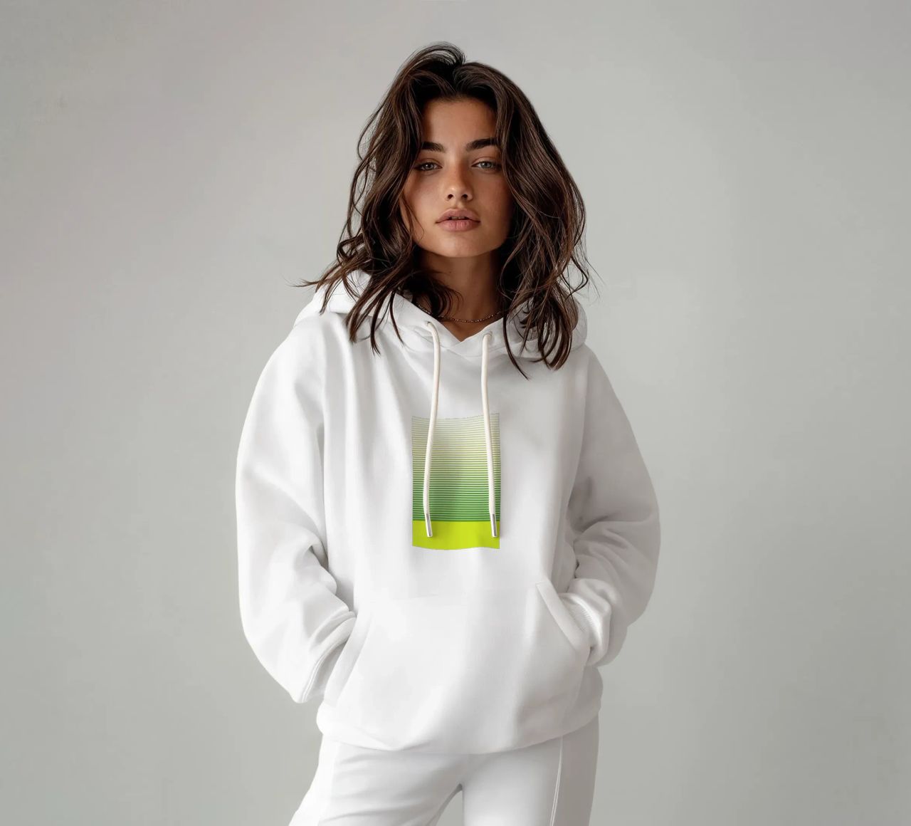 Zen Stripes design grafico minimale felpa con cappuccio da Stoian Hitrov
