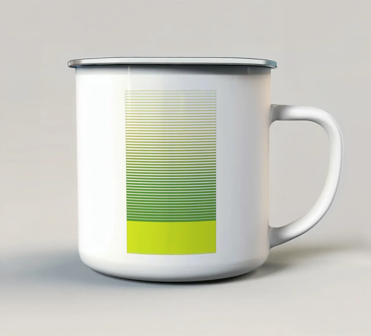 Zen Stripes minimaal grafisch ontwerp emaille mok van Stoian Hitrov