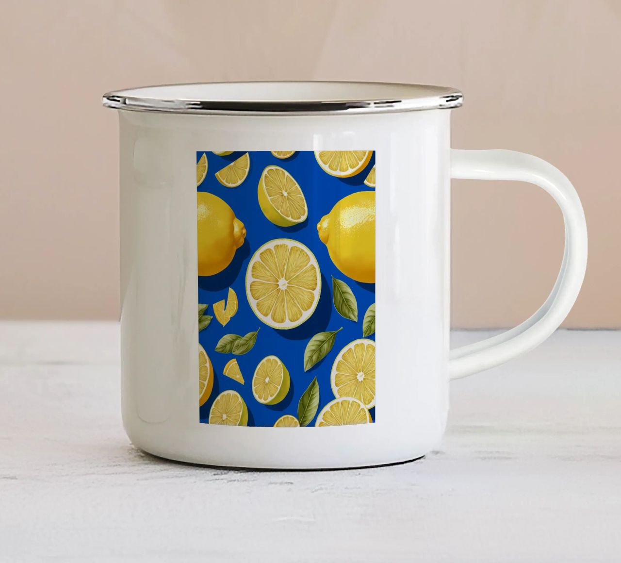 Zeste di limone tazza in smalto da Artistic-shop