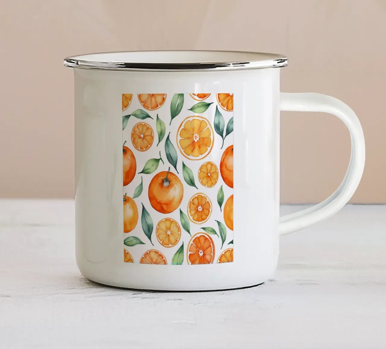 Sinfonia di agrumi tazza in smalto da Artistic-shop