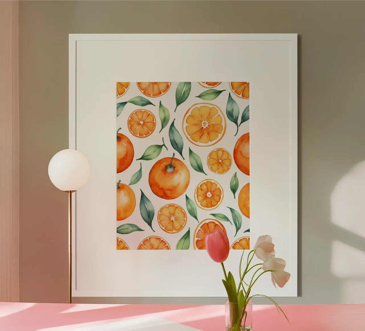 Symfonie van citrusvruchten poster met kunststof frame van Artistic-shop