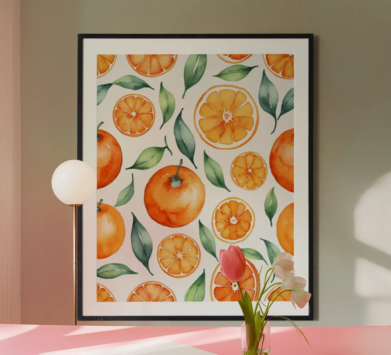 Symfonie van citrusvruchten poster met kunststof frame van Artistic-shop