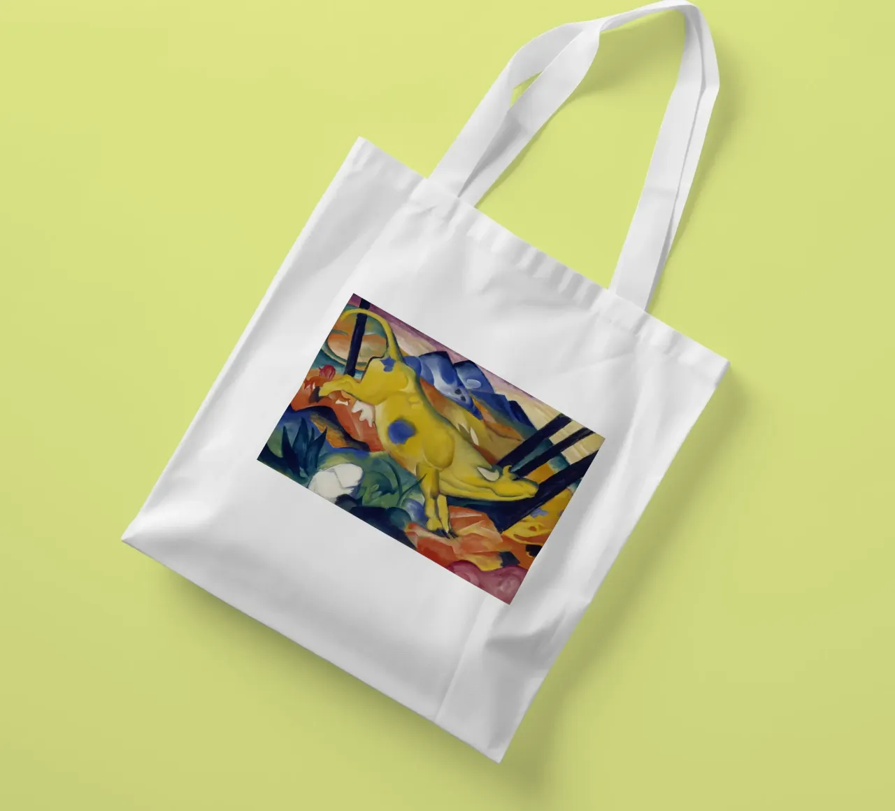 Franz Marc - Mucca gialla borsa in juta da ARTOTHEK
