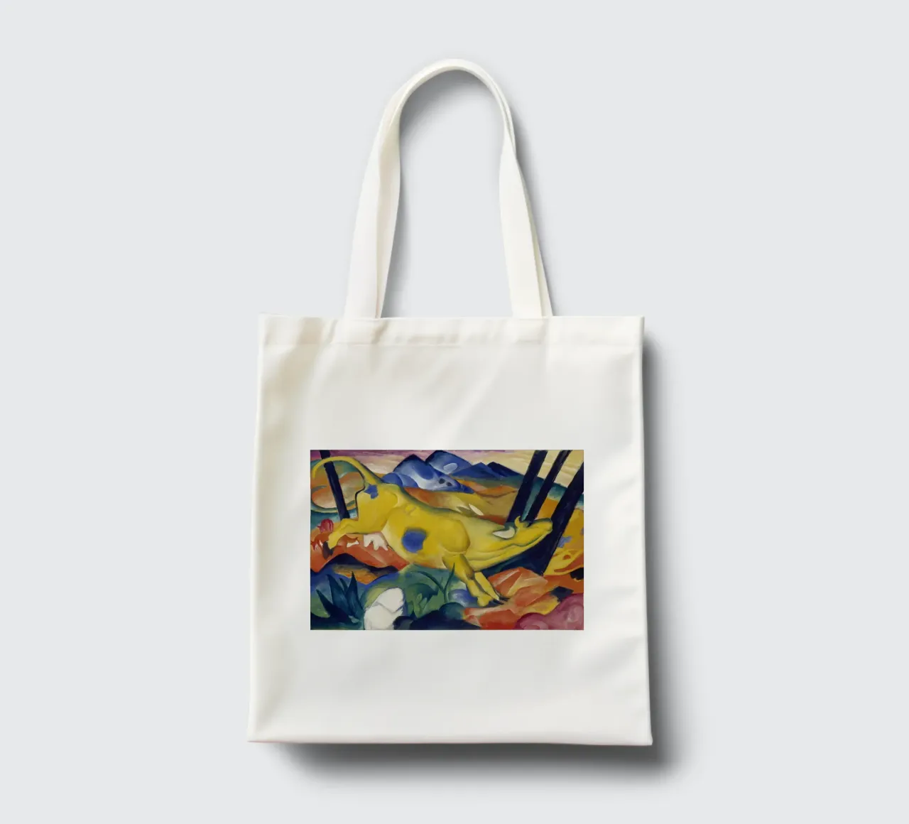 Franz Marc - Mucca gialla borsa in juta da ARTOTHEK
