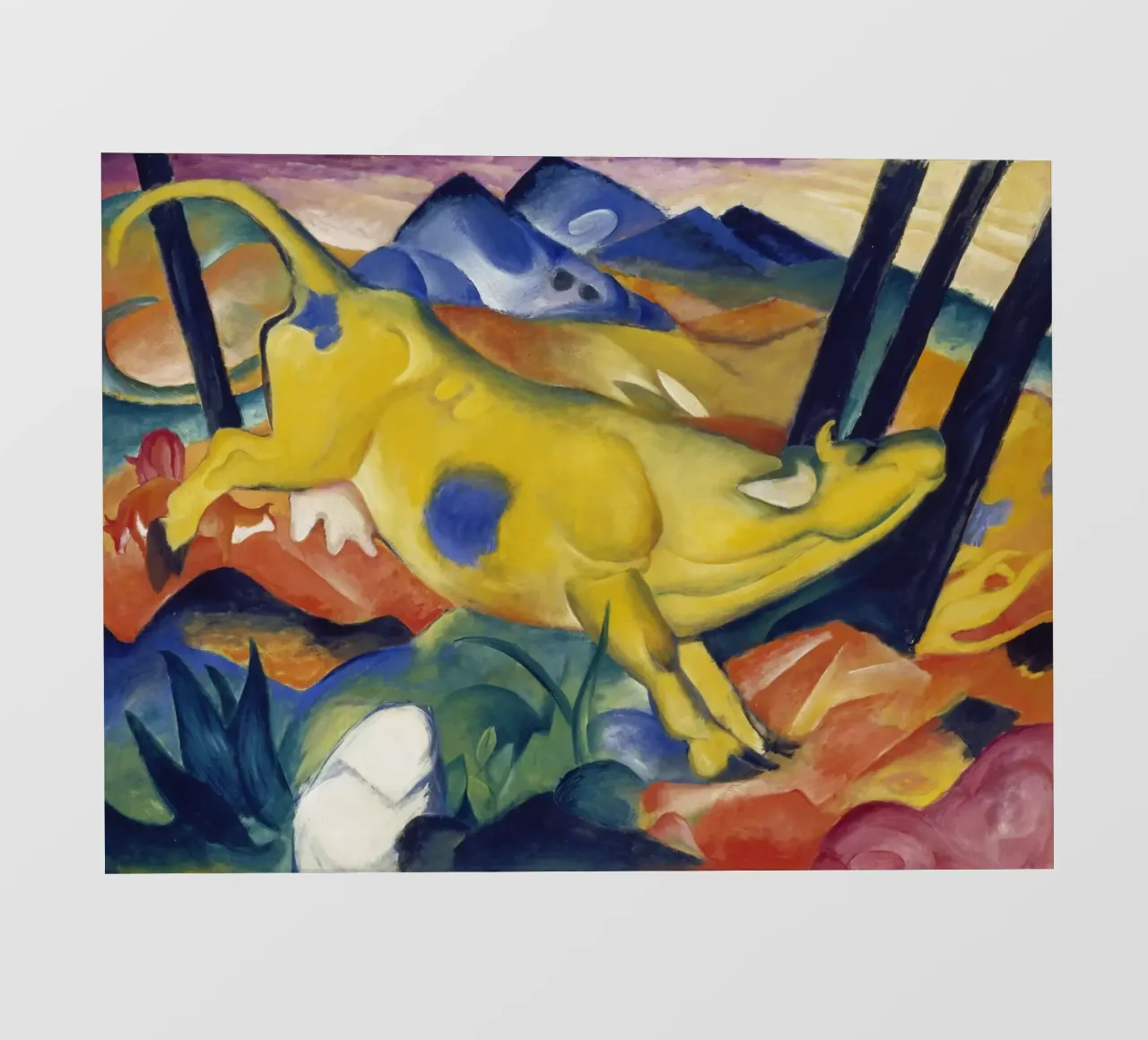 Franz Marc - Mucca gialla telo in pvc da ARTOTHEK
