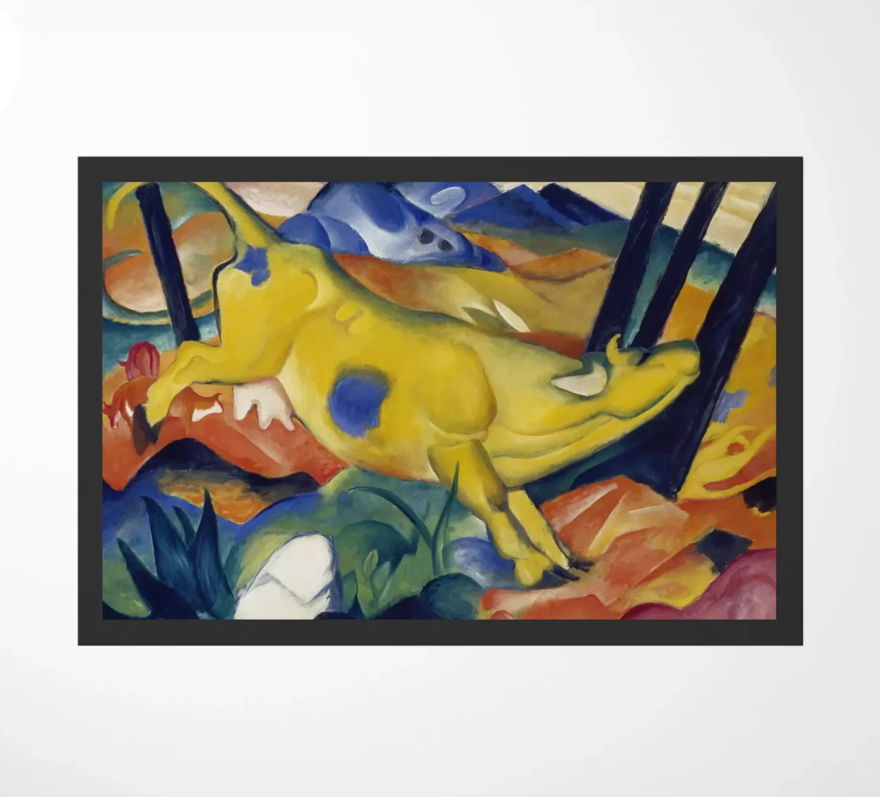 Franz Marc - Vache jaune paillasson de ARTOTHEK