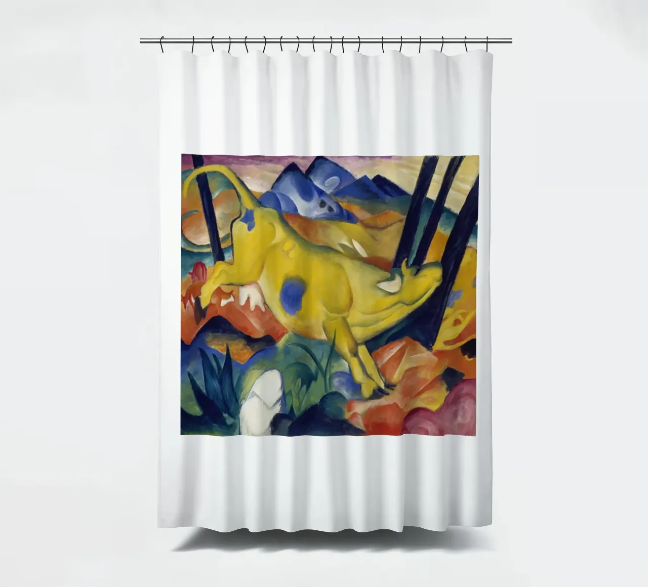 Franz Marc - Mucca gialla tenda da doccia da ARTOTHEK
