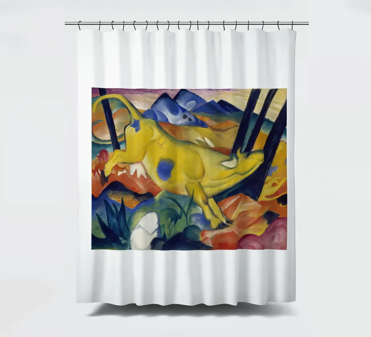 Franz Marc - Mucca gialla tenda da doccia da ARTOTHEK