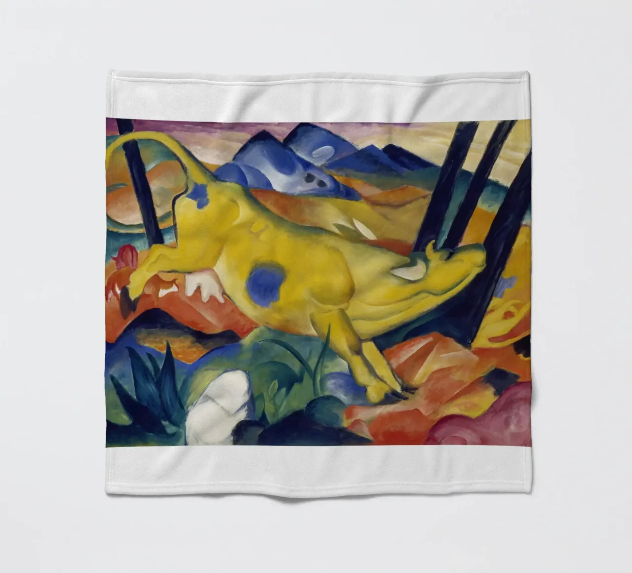 Franz Marc - Mucca gialla coperta in pile da ARTOTHEK