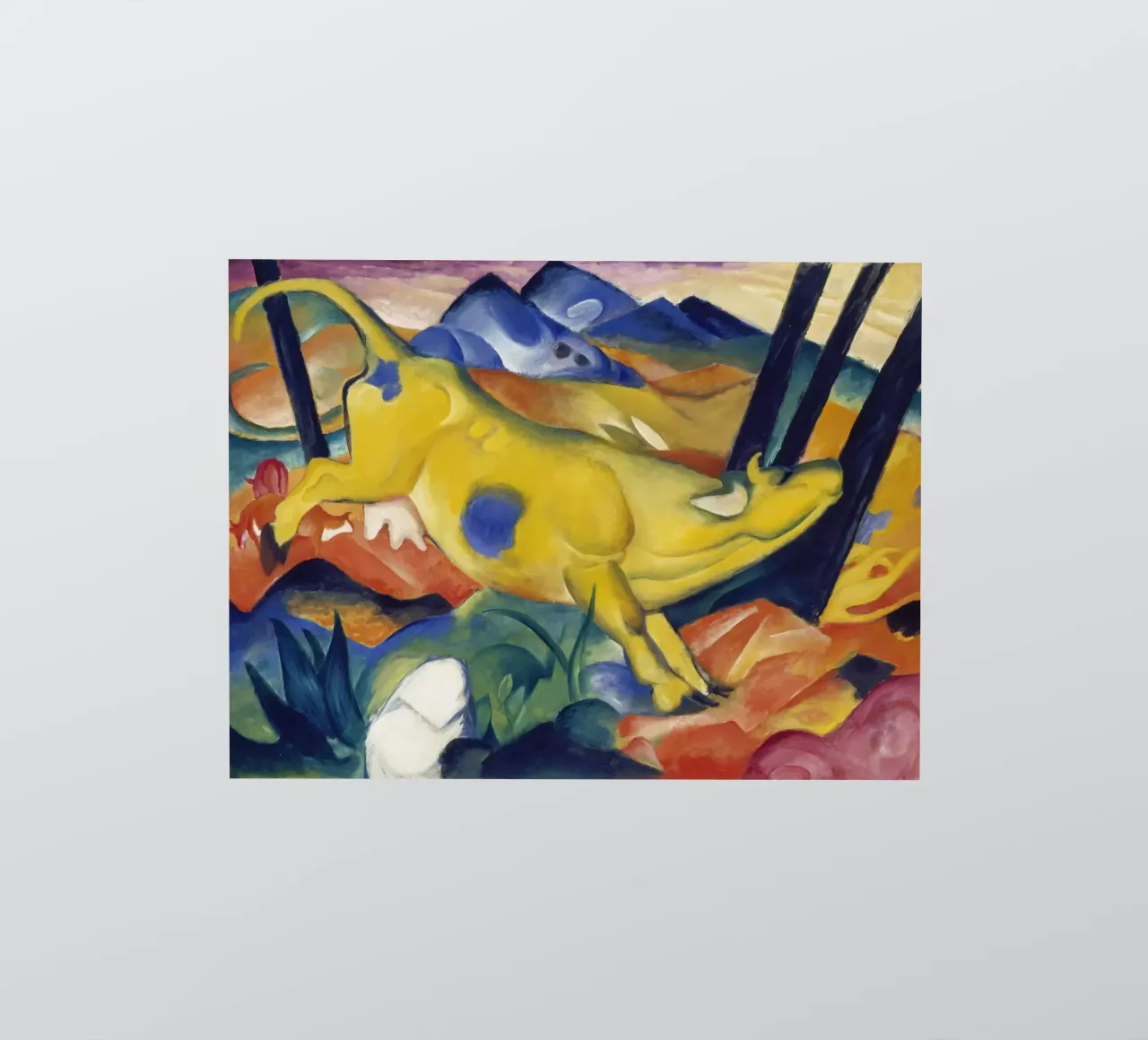 Franz Marc - Vache jaune autocollant de ARTOTHEK