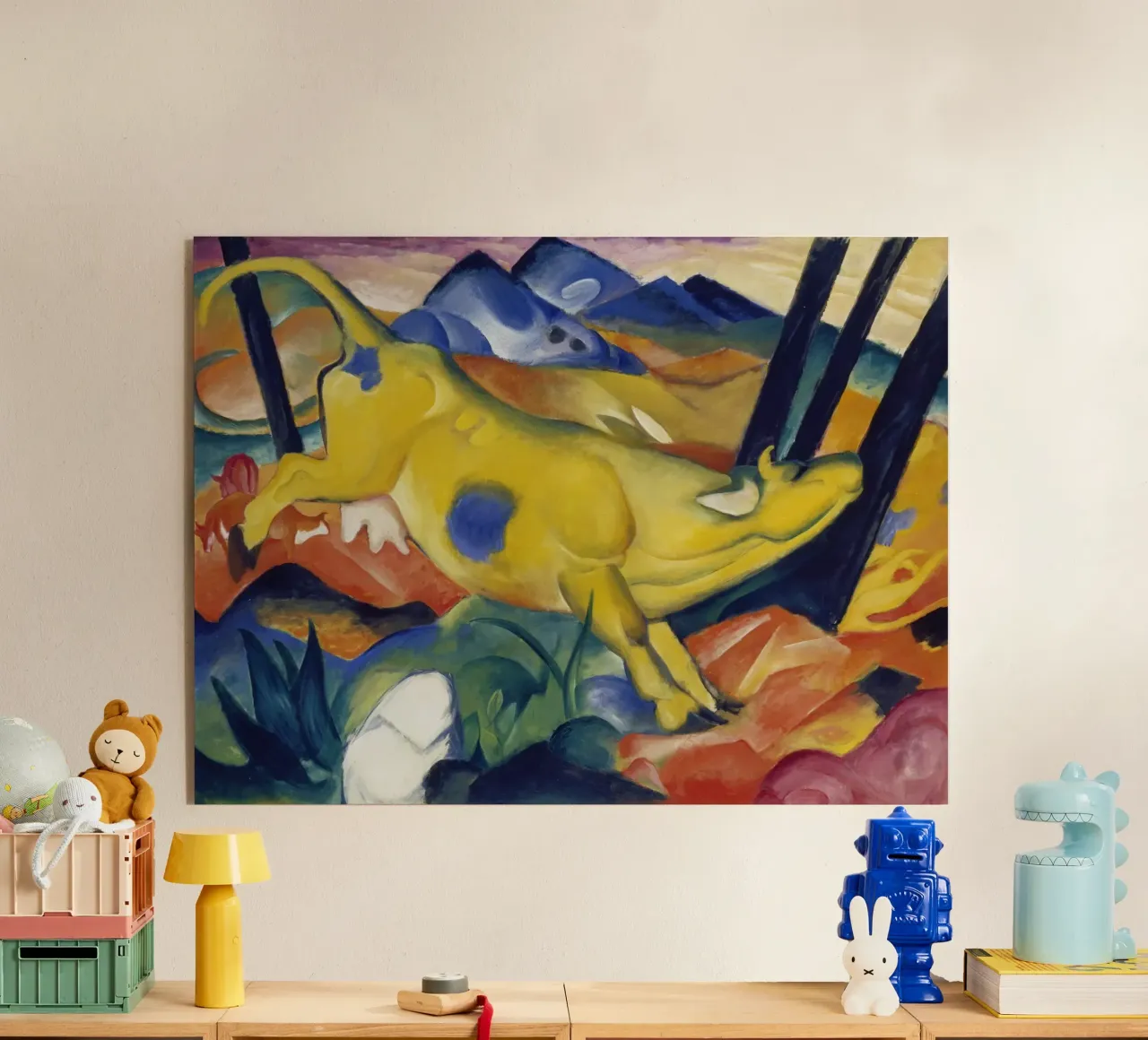 Franz Marc - Mucca gialla plexiglass da ARTOTHEK