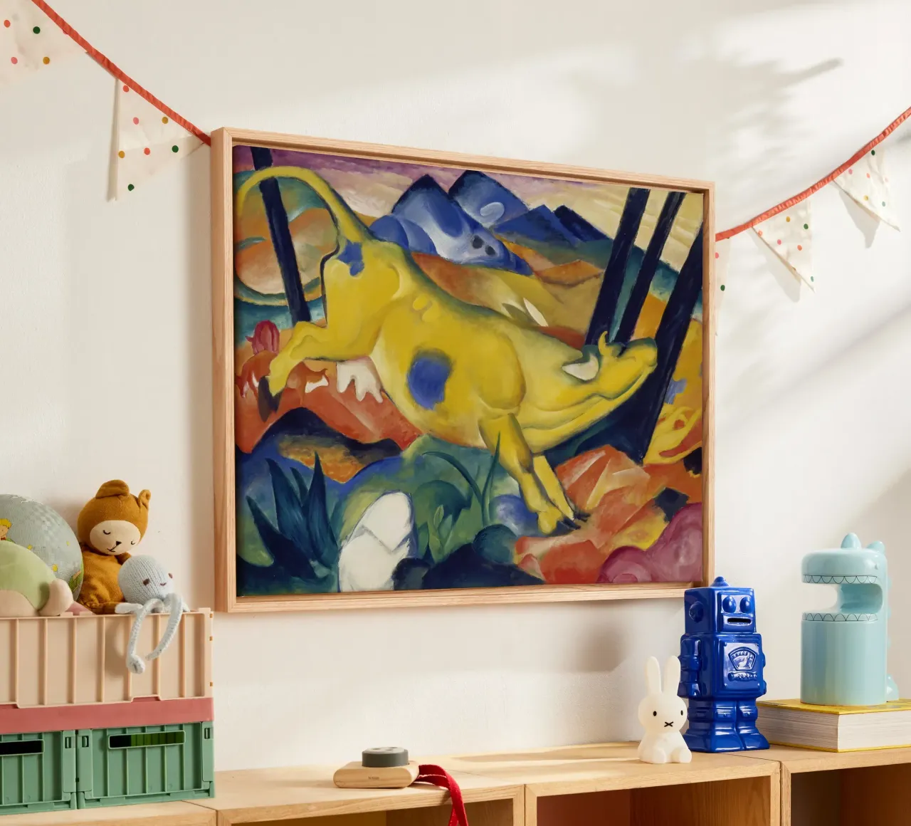 Franz Marc - Mucca gialla tela con Cornice a cassetta da ARTOTHEK