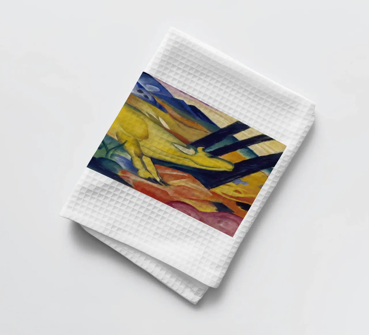 Franz Marc - Vache jaune torchon de ARTOTHEK