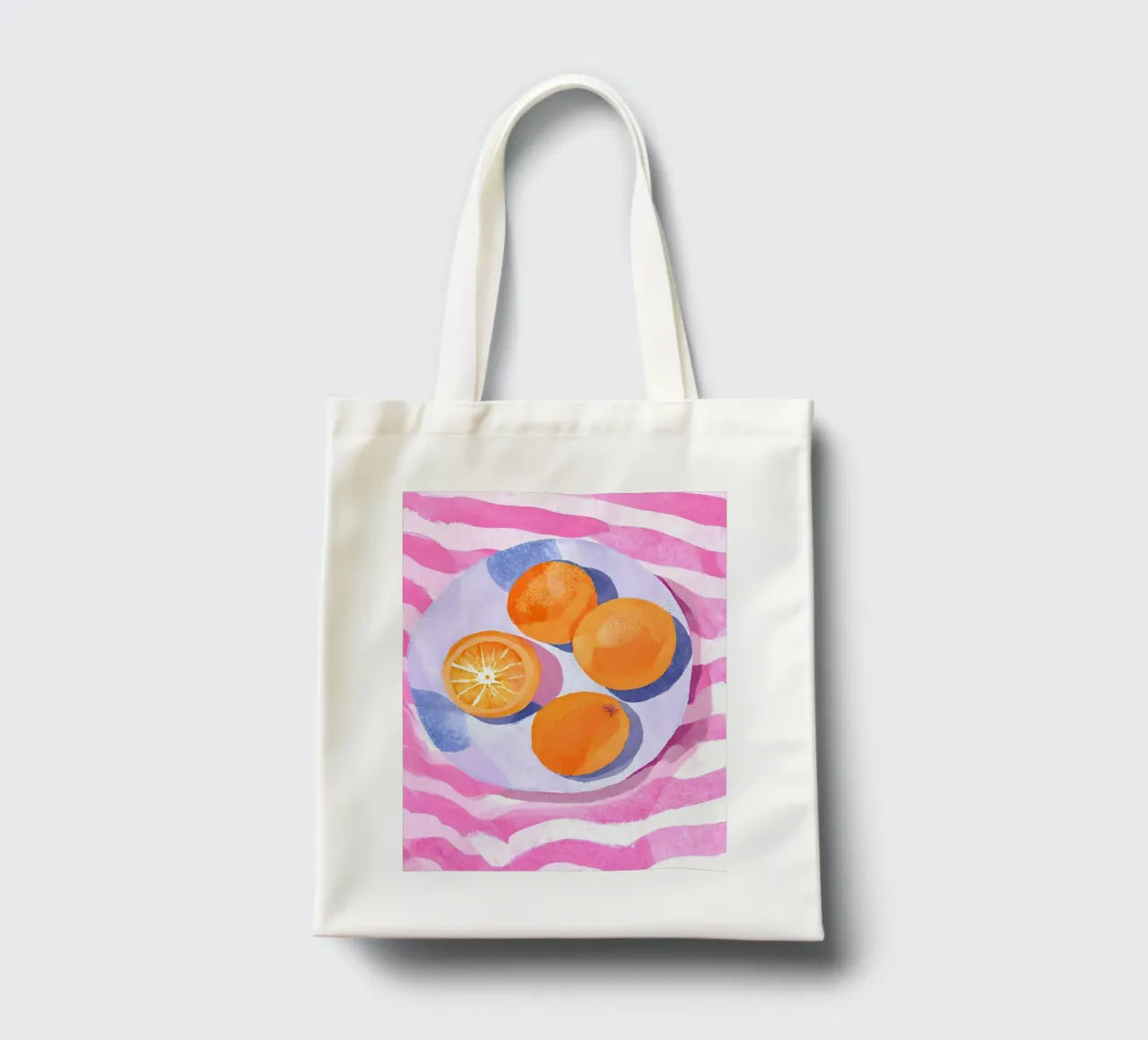 Orangen auf Teller tote bag by Ohkimiko