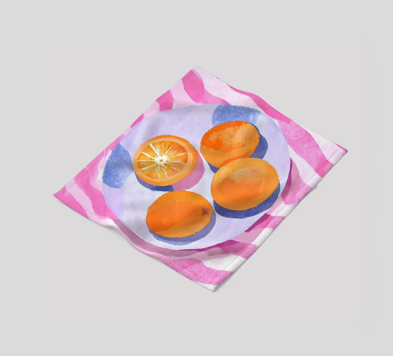 Orangen auf Teller coperta in pile da Ohkimiko