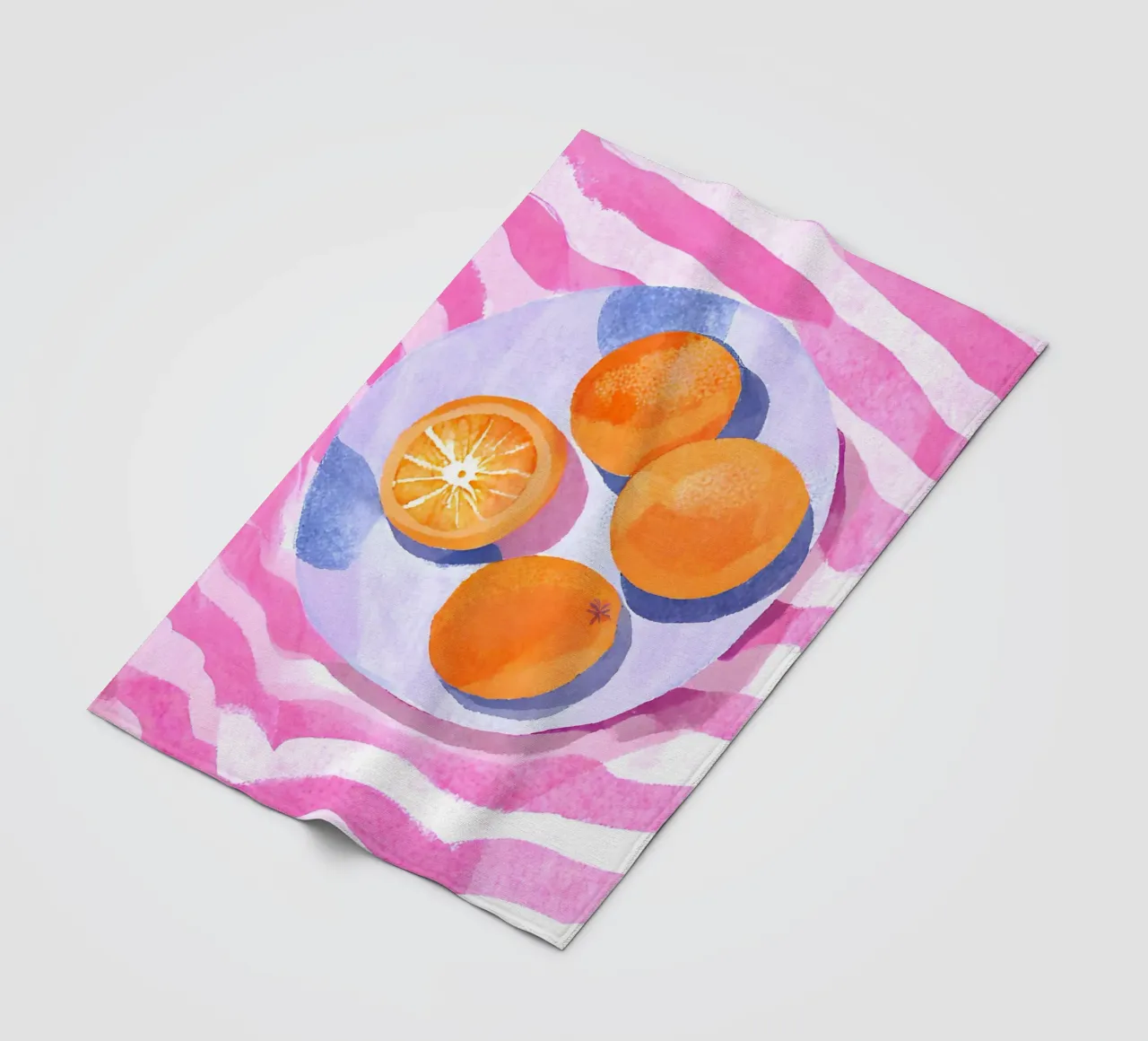 Orangen auf Teller coperta in pile da Ohkimiko
