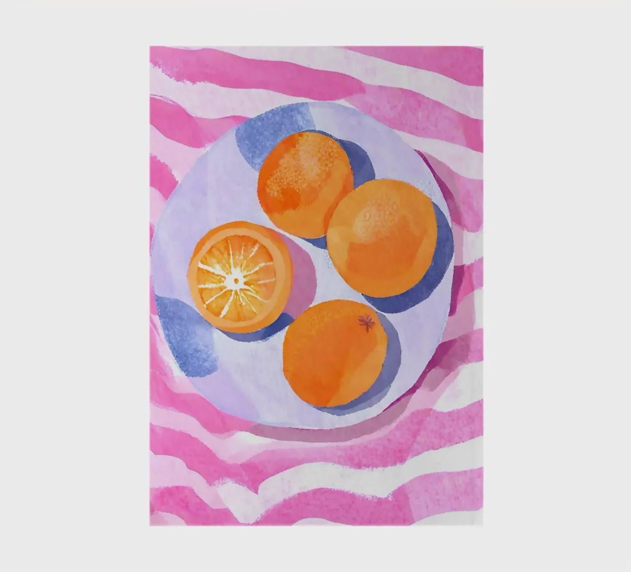 Orangen auf Teller notebook by Ohkimiko