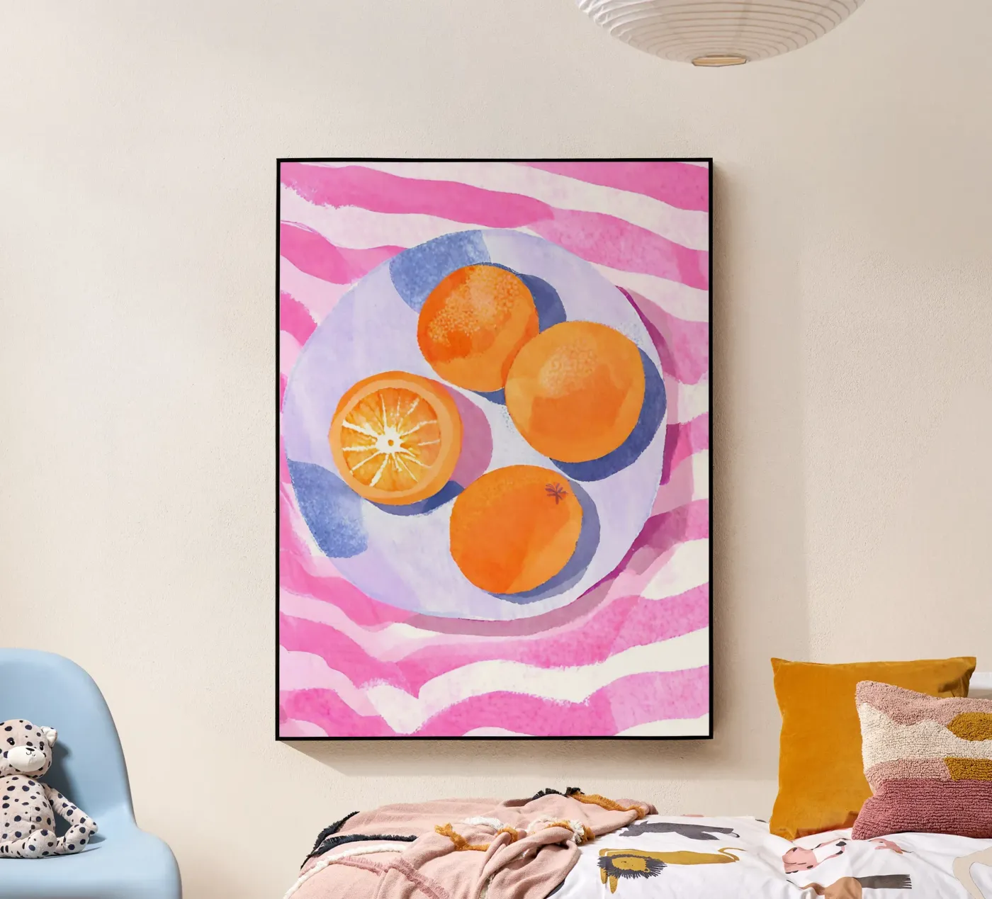 Orangen auf Teller plexiglass da Ohkimiko