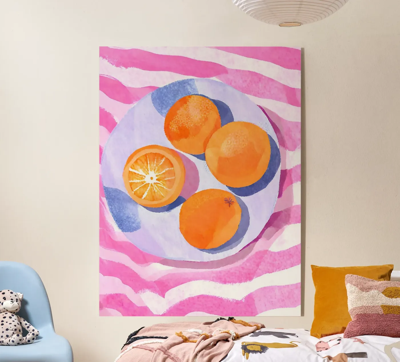 Orangen auf Teller plexiglass da Ohkimiko