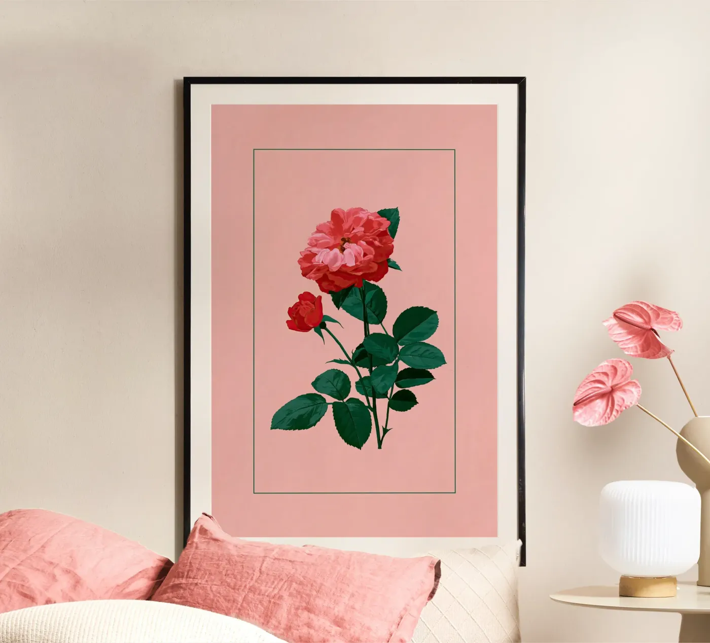 Framed Rose Poster von treechild
