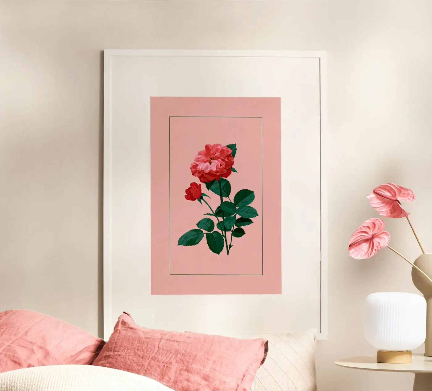 Framed Rose Poster von treechild