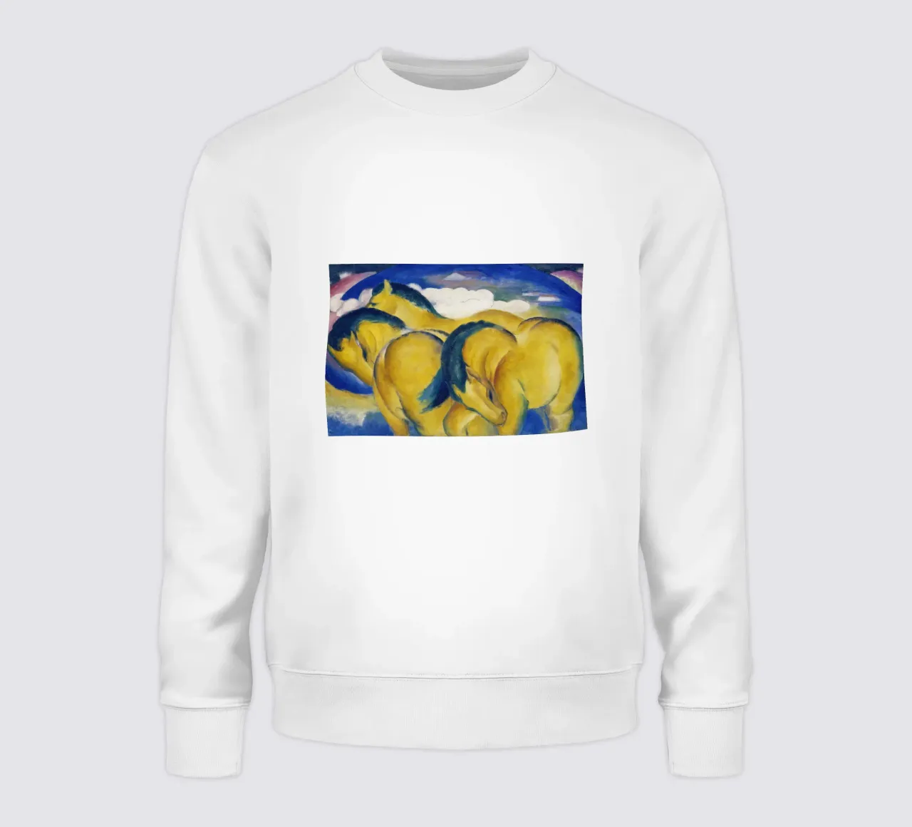 Franz Marc - Gele paardjes sweatshirt van ARTOTHEK