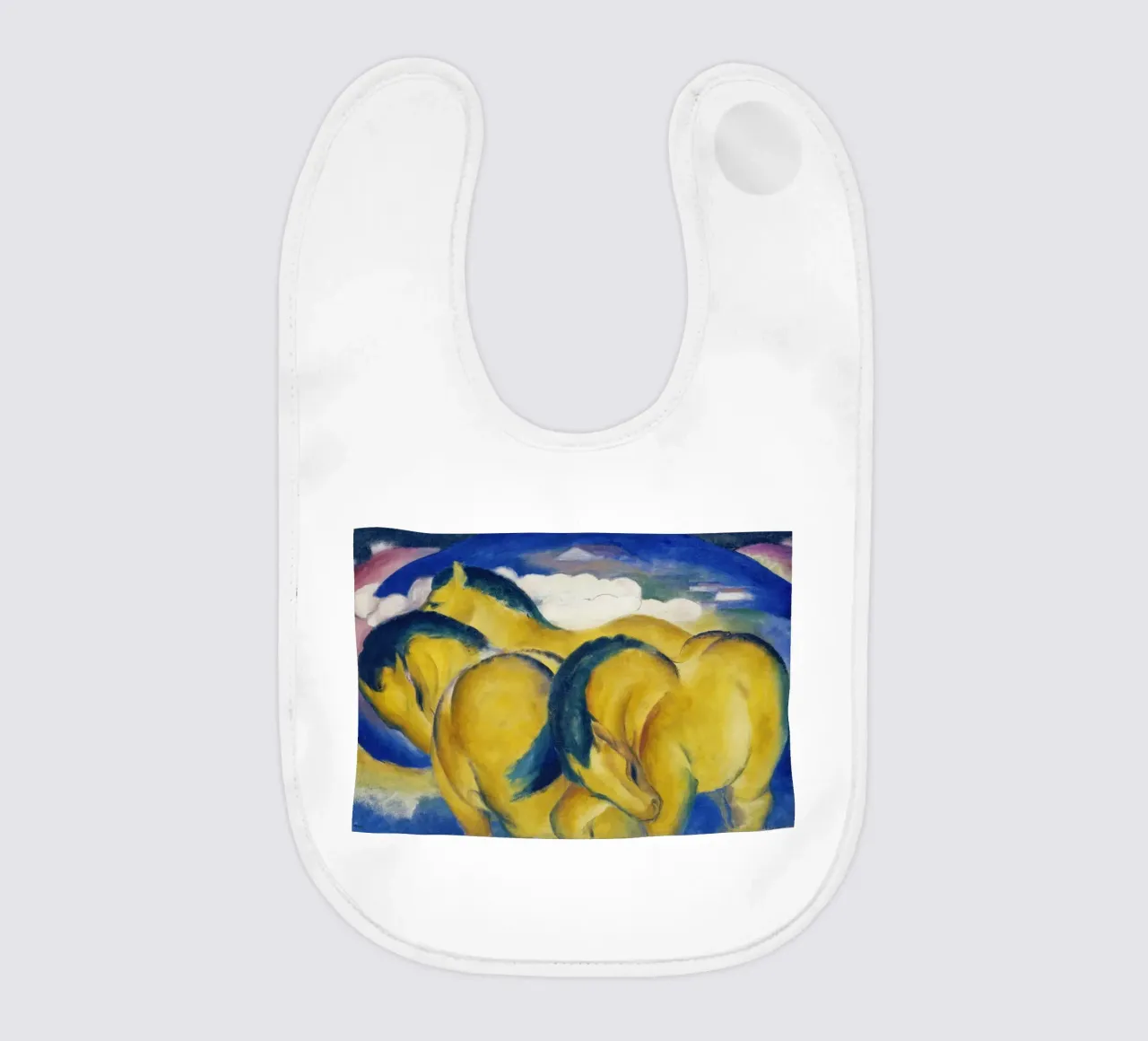 Franz Marc - Piccoli cavalli gialli bavaglino da ARTOTHEK