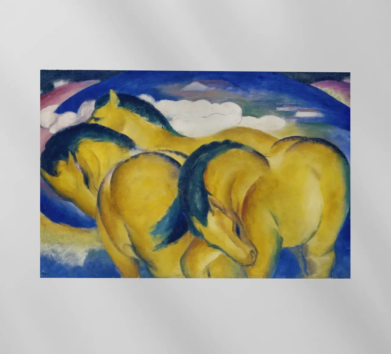 Franz Marc - Piccoli cavalli gialli pellicola backlit da ARTOTHEK