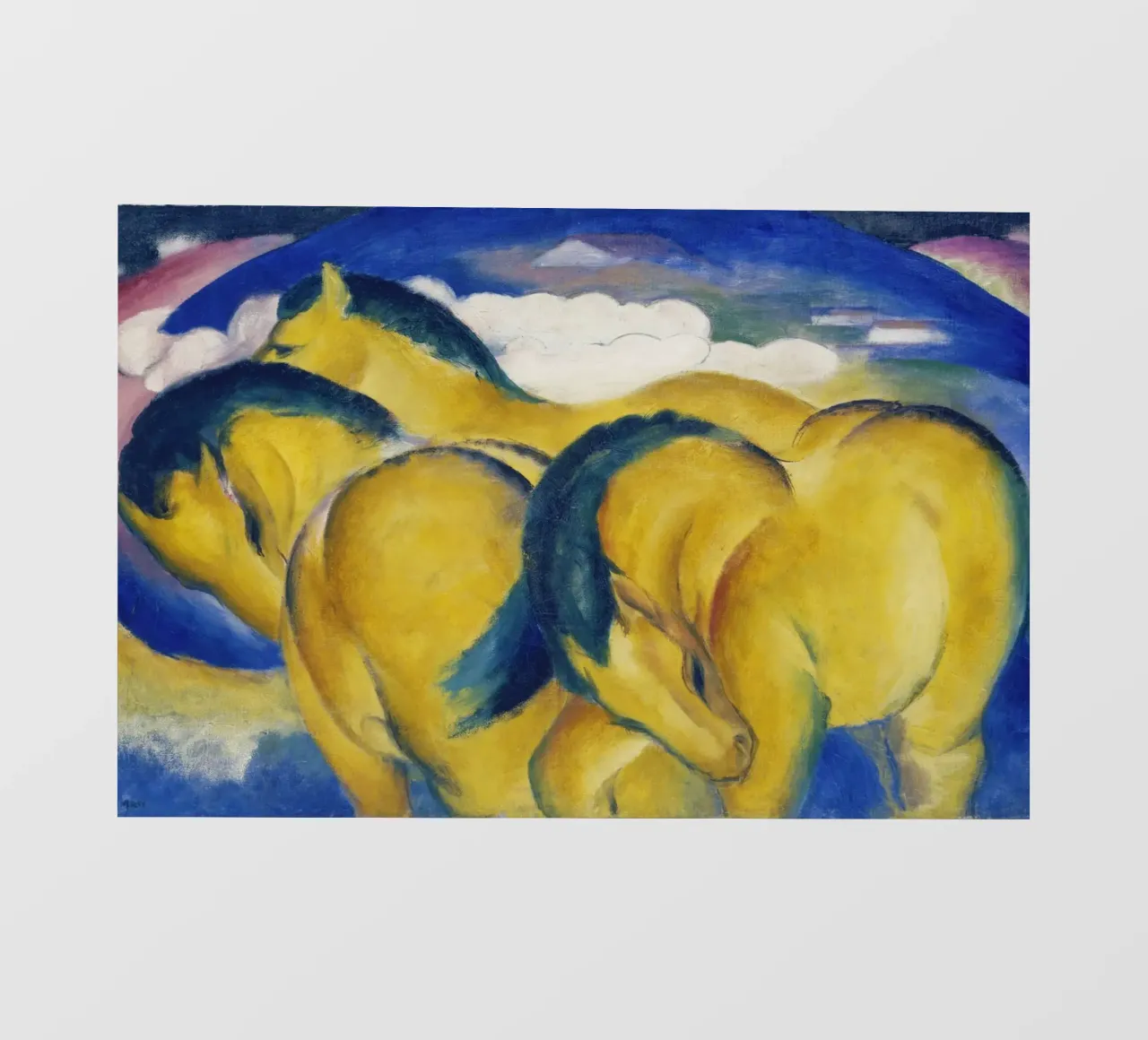 Franz Marc - Piccoli cavalli gialli pellicola backlit da ARTOTHEK