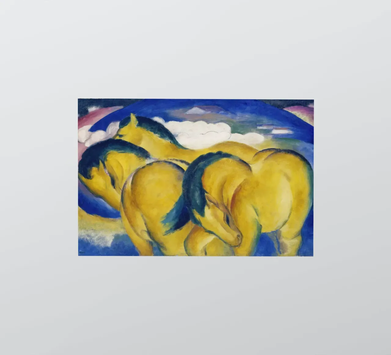 Franz Marc - Piccoli cavalli gialli adesivo da ARTOTHEK
